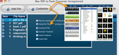 output pdf to flash flipping page mac